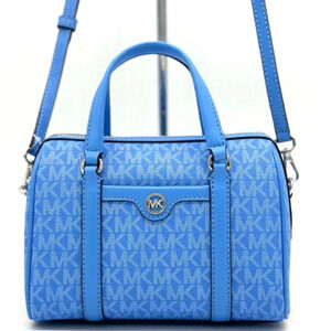 Michael Kors Small Travel Duffle Xbody Satchel Shoulder Bag South Pacific Blue
